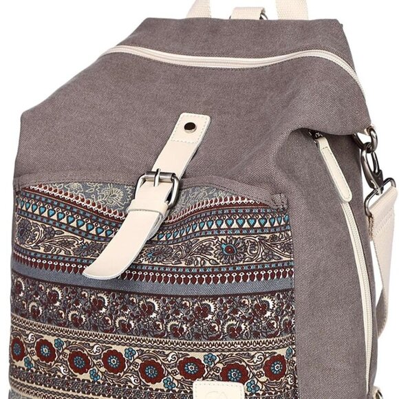 Women Canvas Convertible Backpack Purse Large Capacity Casual Daypack